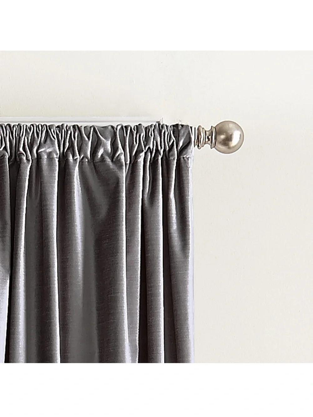 New DKNY Modern Knotted Velvet 96” Charcoal Panels x2